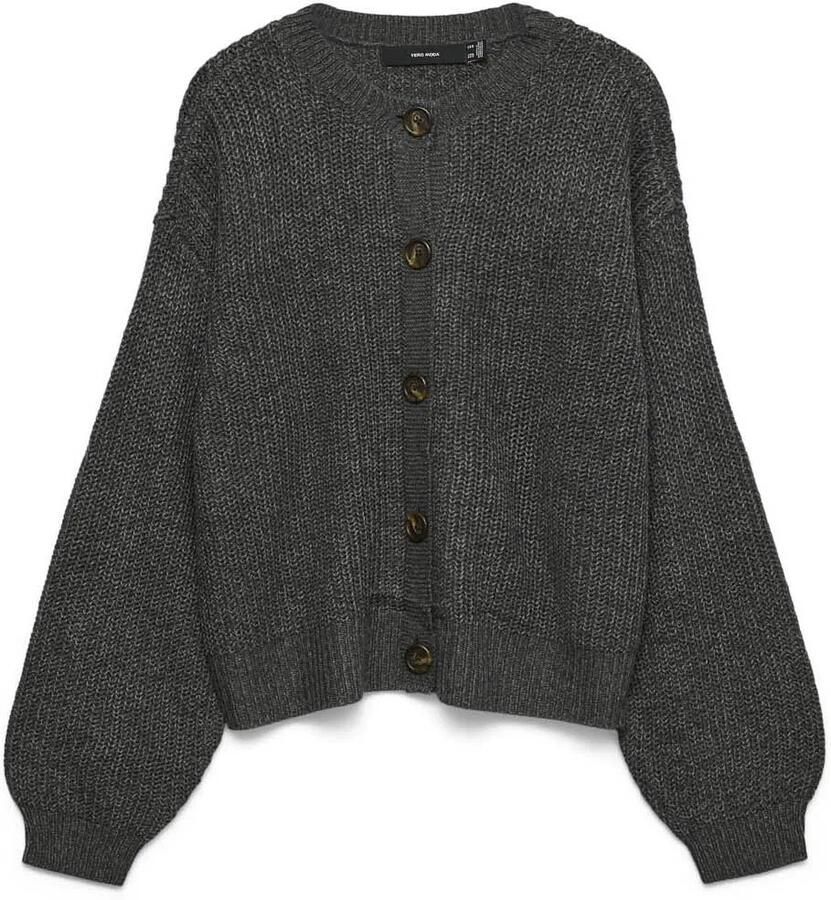 Vero Moda Loose fit gebreid jack met enkelrijige knoopsluiting model 'LEA' - Foto 4