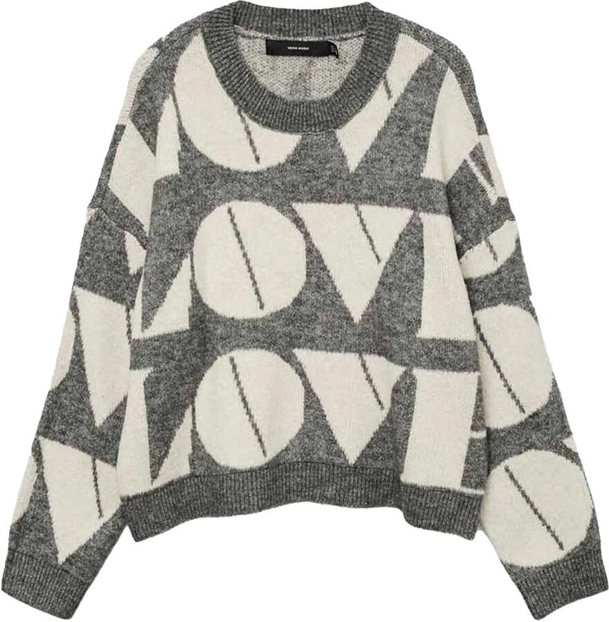 Vero Moda Regular fit gebreide pullover met wol model 'LOVE'