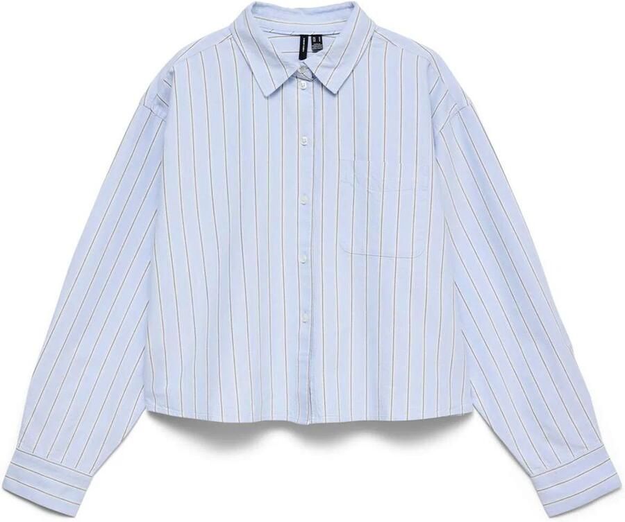 VERO MODA gestreepte blouse lichtblauw