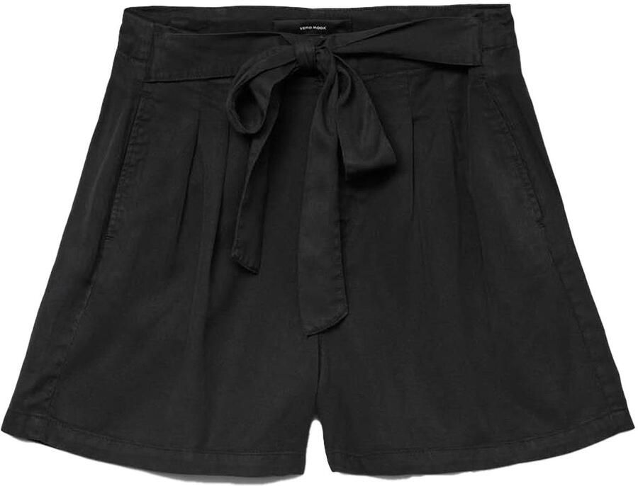 Vero Moda Loose fit korte broek met strikceintuur model 'MIA' - Foto 3