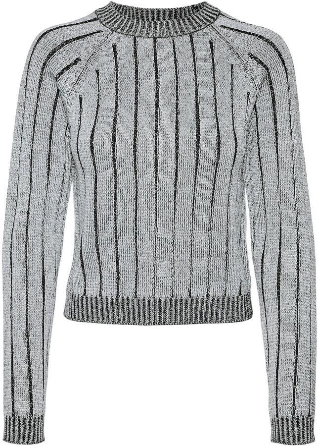Vero Moda Regular fit gebreide pullover met ribstructuur met effectgaren model 'VANJA'