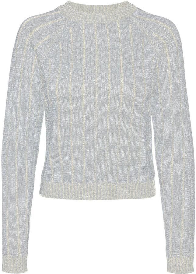 Vero Moda Regular fit gebreide pullover met ribstructuur met effectgaren model 'VANJA'