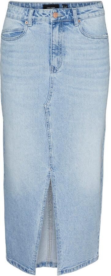 Vero Moda Lichtblauwe Denim Rok met Voorsplit Blue Dames - Foto 10