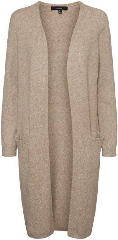 Vero Moda Lang vest VMDOFFY LS LONG OPEN CARDIGAN met fijn mêlee effect - Foto 2