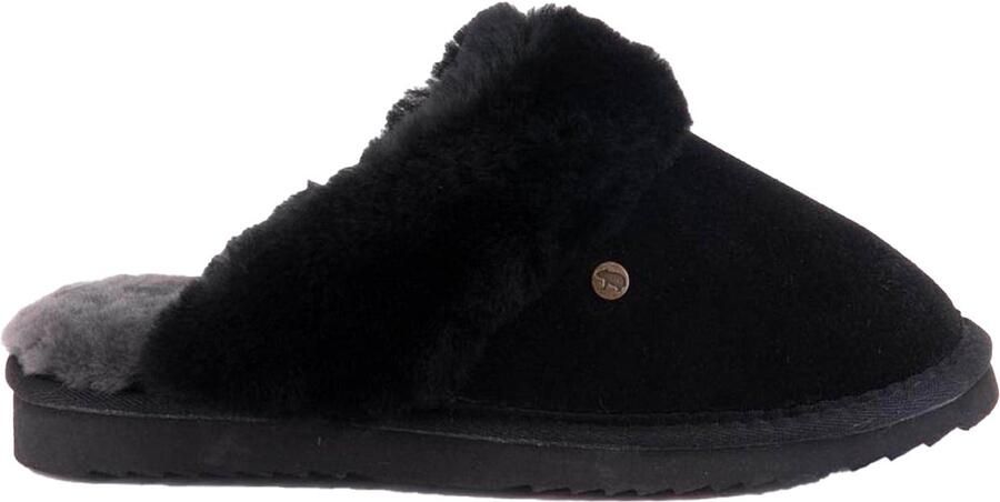 Warmbat Wolkachtige Suède Slipper Black Dames - Foto 2