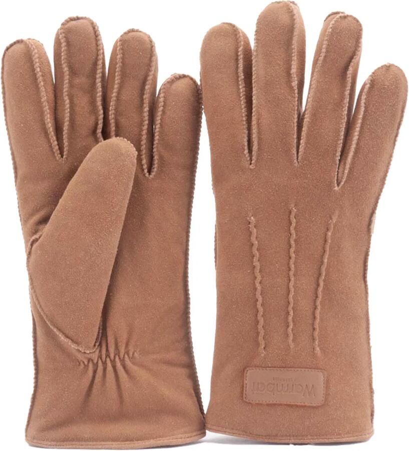 Warmbat Suède handschoenen voor vrouwen Brown Dames - Foto 4
