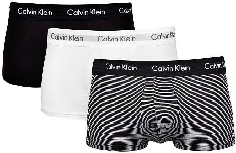 Calvin Klein Low Rise Trunk 3 Pack Zwart Wit Grijs