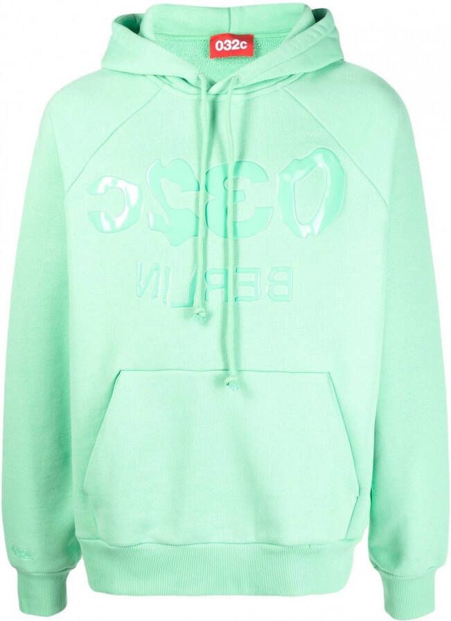 032c Hoodie met logoprint Groen