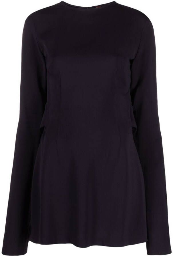 032c Gestructureerde mini-jurk Zwart