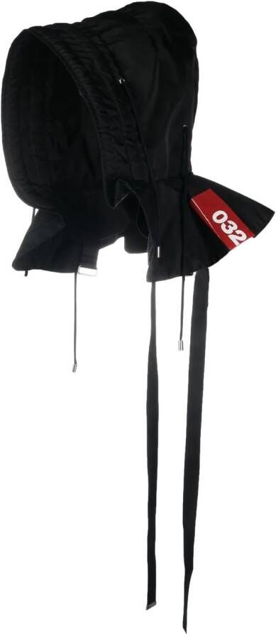 032c Hoed met logoprint Zwart