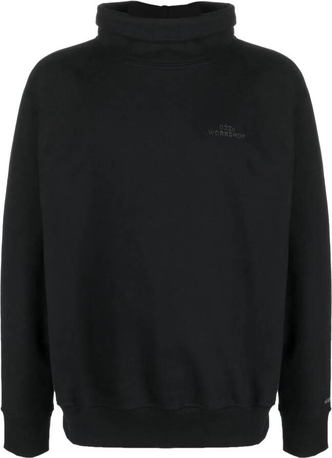 032c Sweater met logoprint Zwart