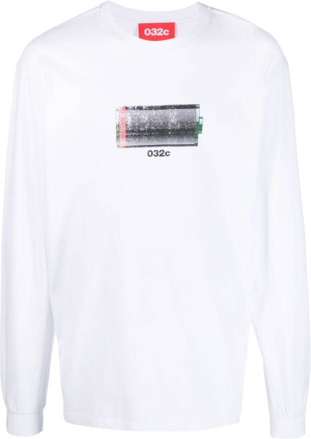 032c T-shirt van biologisch katoen Wit