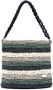 0711 Gestreepte strandtas Blauw - Thumbnail 1