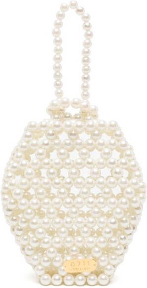 0711 Shopper met parel Geel