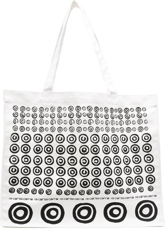 10 CORSO COMO Draagtas met abstracte print Wit