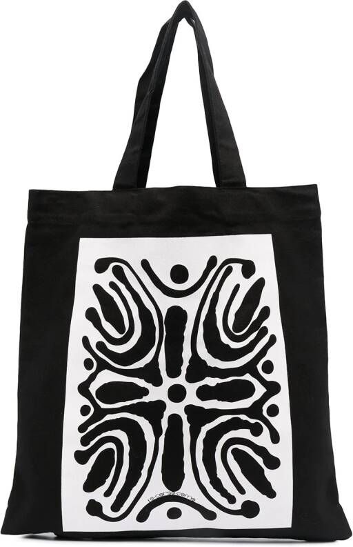 10 CORSO COMO Draagtas met abstracte print Zwart