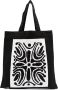 10 CORSO COMO Draagtas met abstracte print Zwart - Thumbnail 1