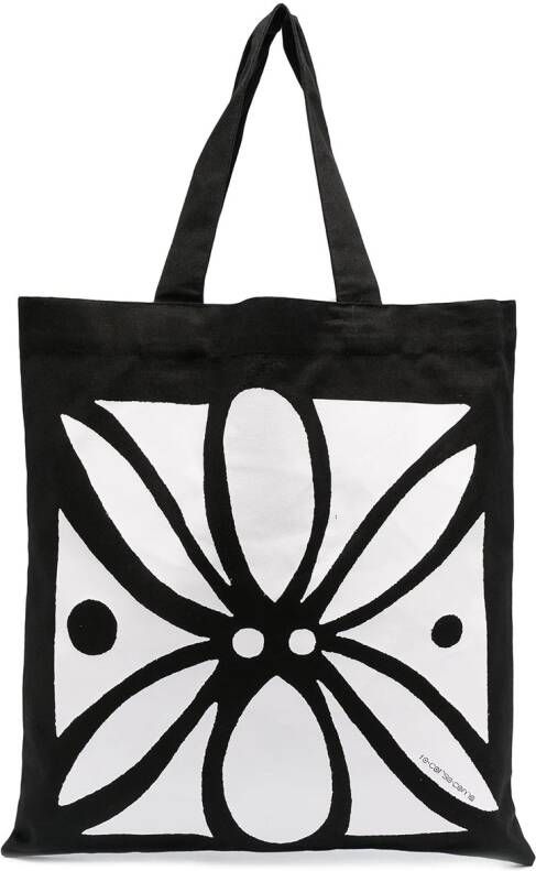 10 CORSO COMO Draagtas met abstracte print Zwart