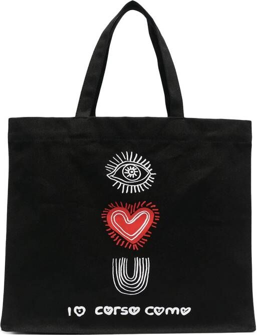 10 CORSO COMO I Love You draagtas Zwart