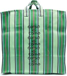 10 CORSO COMO Shopper met logoprint Groen