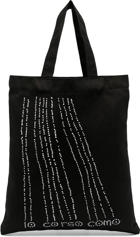 10 CORSO COMO Shopper met logoprint Zwart