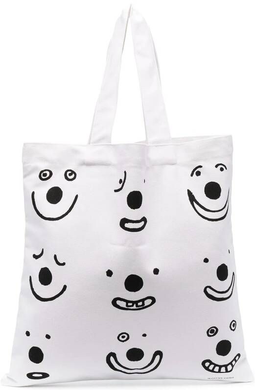 10 CORSO COMO Shopper met print Wit