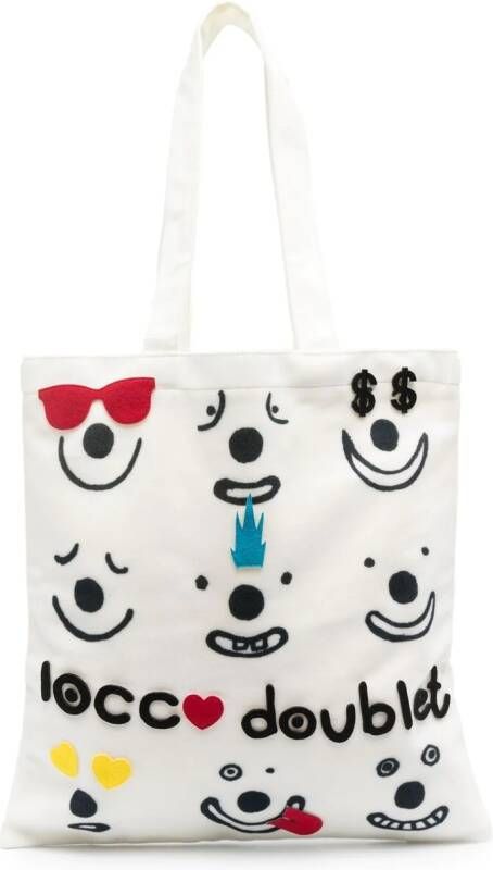 10 CORSO COMO Shopper met print Wit