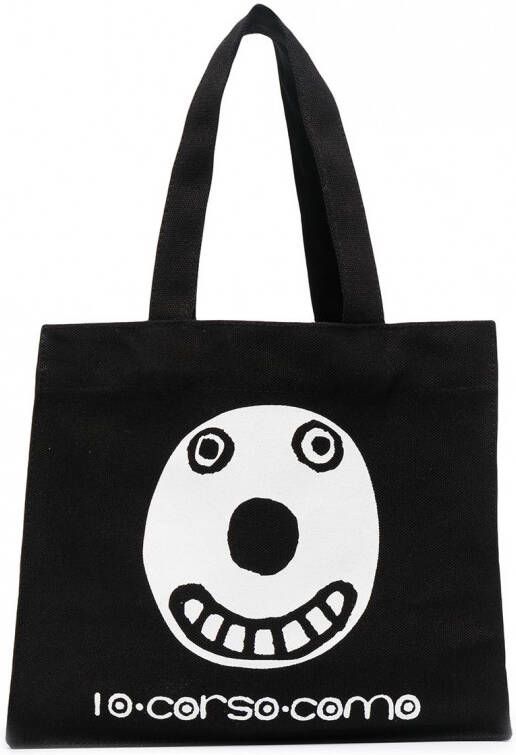 10 CORSO COMO Shopper met print Zwart