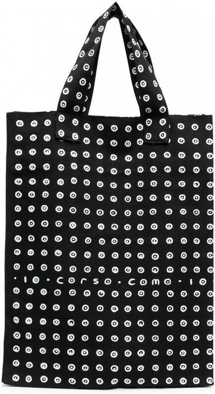 10 CORSO COMO Shopper met stippen Zwart
