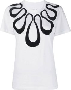 10 CORSO COMO T-shirt met halskettingprint Wit