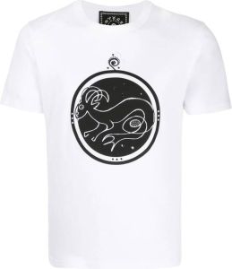 10 CORSO COMO T-shirt met steenbokprint Wit