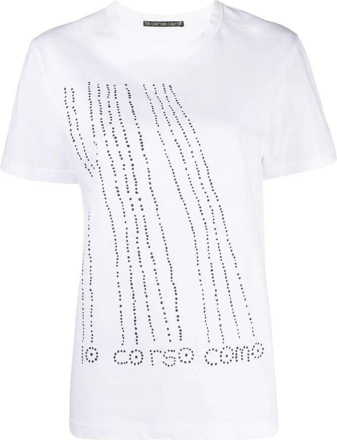 10 CORSO COMO T-shirt met stippen Wit
