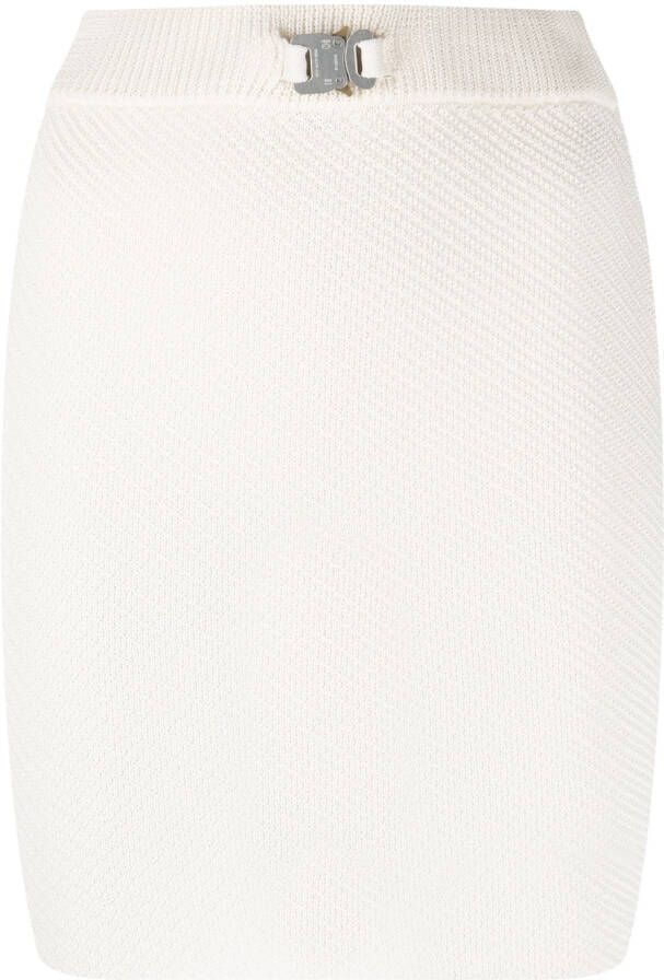 1017 ALYX 9SM Mini-rok met gespdetail Wit