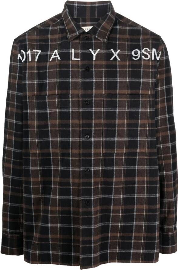 1017 ALYX 9SM Overhemd met tartan ruit Bruin