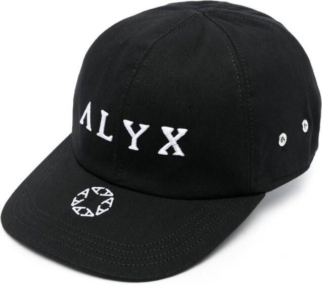 1017 ALYX 9SM Honkbalpet met geborduurd logo Zwart