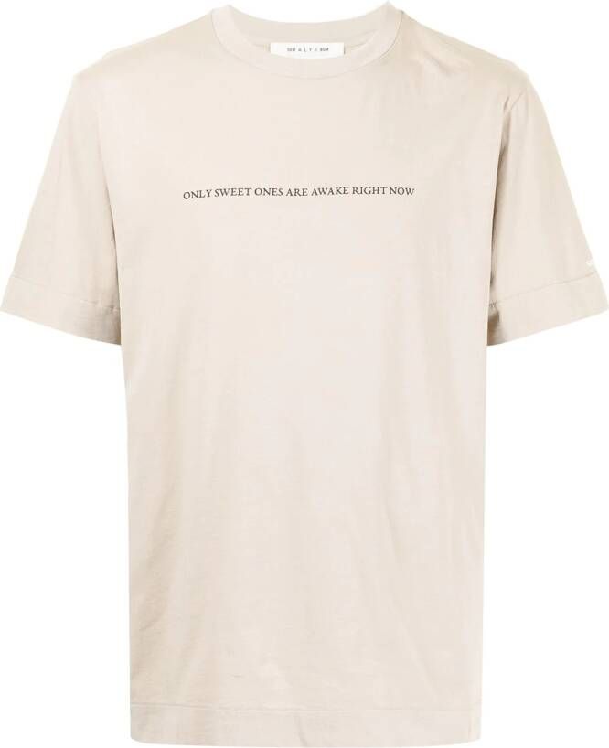 1017 ALYX 9SM T-shirt met tekst Beige