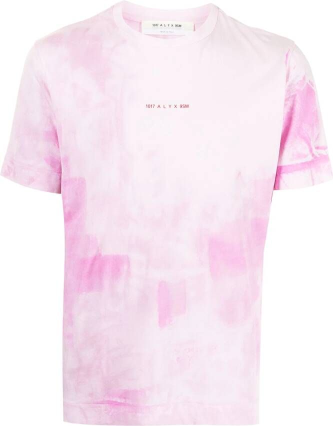 1017 ALYX 9SM T-shirt met tie-dye print Roze
