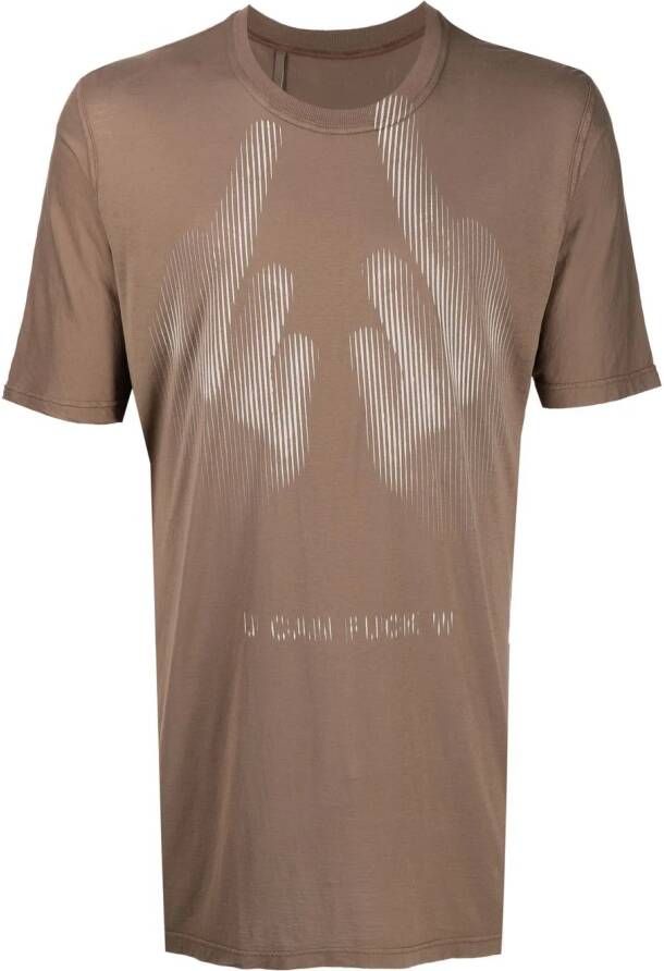11 By Boris Bidjan Saberi T-shirt met print Bruin