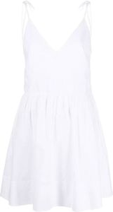 12 STOREEZ Mini-jurk met open rug Wit