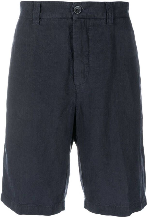 120% Lino Linnen bermuda shorts Blauw