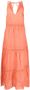 120% Lino Mouwloze maxi-jurk Oranje - Thumbnail 1