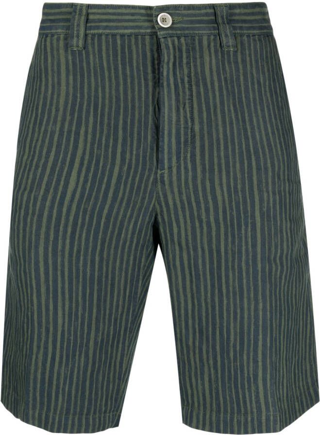 120% Lino Linnen bermuda shorts Groen