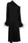 16Arlington Asymmetrische midi-jurk Zwart - Thumbnail 1