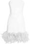 16Arlington Minelli mini-jurk met veren afwerking Wit - Thumbnail 1