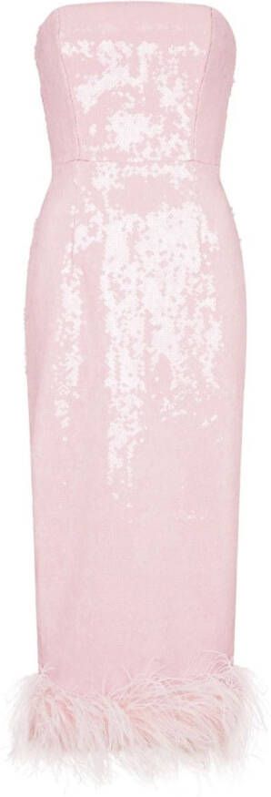 16Arlington Midi-jurk verfraaid met pailletten Roze