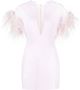 16Arlington Mini-jurk met veren afwerking Roze - Thumbnail 1