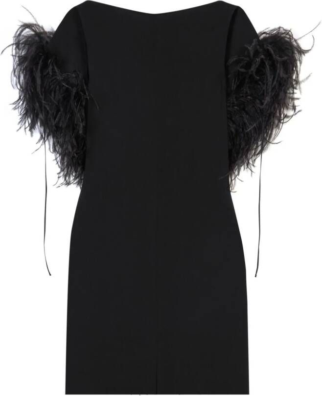 16Arlington Mini-jurk met veren Zwart
