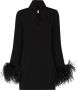 16Arlington Mini-jurk verfraaid met veren Zwart - Thumbnail 1