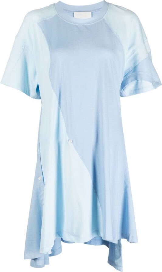 3.1 Phillip Lim Asymmetrische T-shirtjurk Blauw