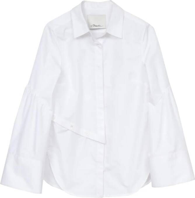 3.1 Phillip Lim Asymmetrisch gelaagde blouse Wit